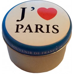 Metal box "J'aime Paris" of floating oil candles