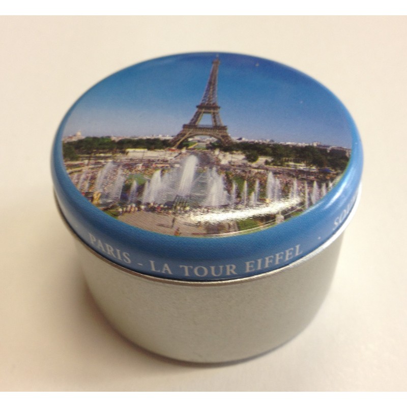 Pack 2 Boite Metal boigie a l'huile flottante  J'aime Paris & Tour Eiffel